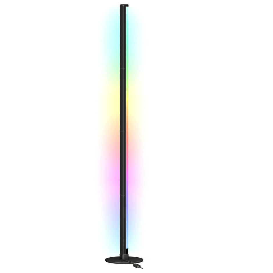 Vloerlamp - RGB LED met App-bediening en Muzieksync - Zwart - 18 x 139,4 cm