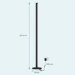 Vloerlamp - RGB LED met App-bediening en Muzieksync - Zwart - 18 x 139,4 cm