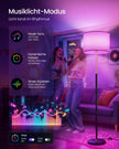 Staande Lamp – RGB LED – App-bediening en Muziekmodus – 140-170 cm – Goud en Zwart