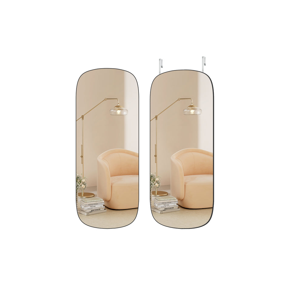 Wandspiegel - Bent Ecke - Framless - Schwarz