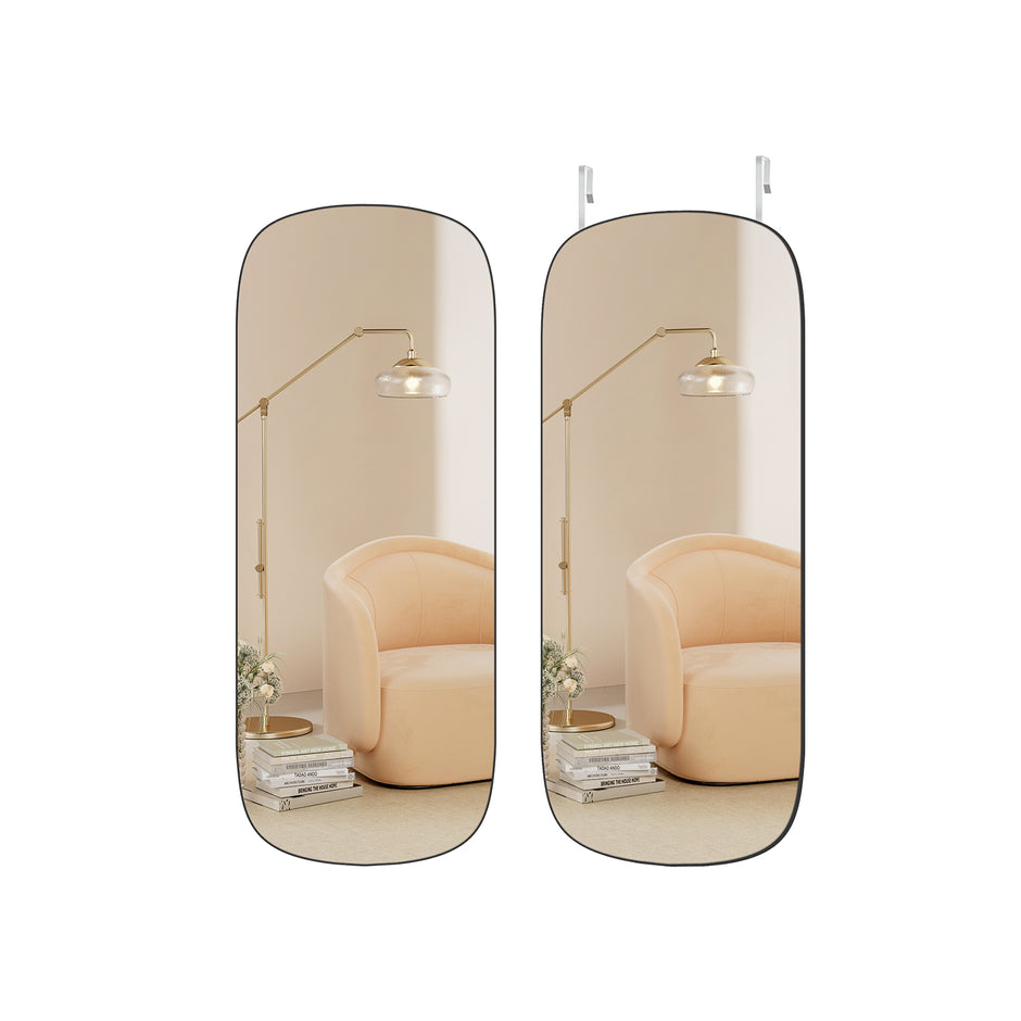 Wandspiegel - Bent Ecke - Framless - Schwarz