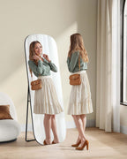 Passspiegel mit runden Ecken 160 x 50 cm Tinte -Black