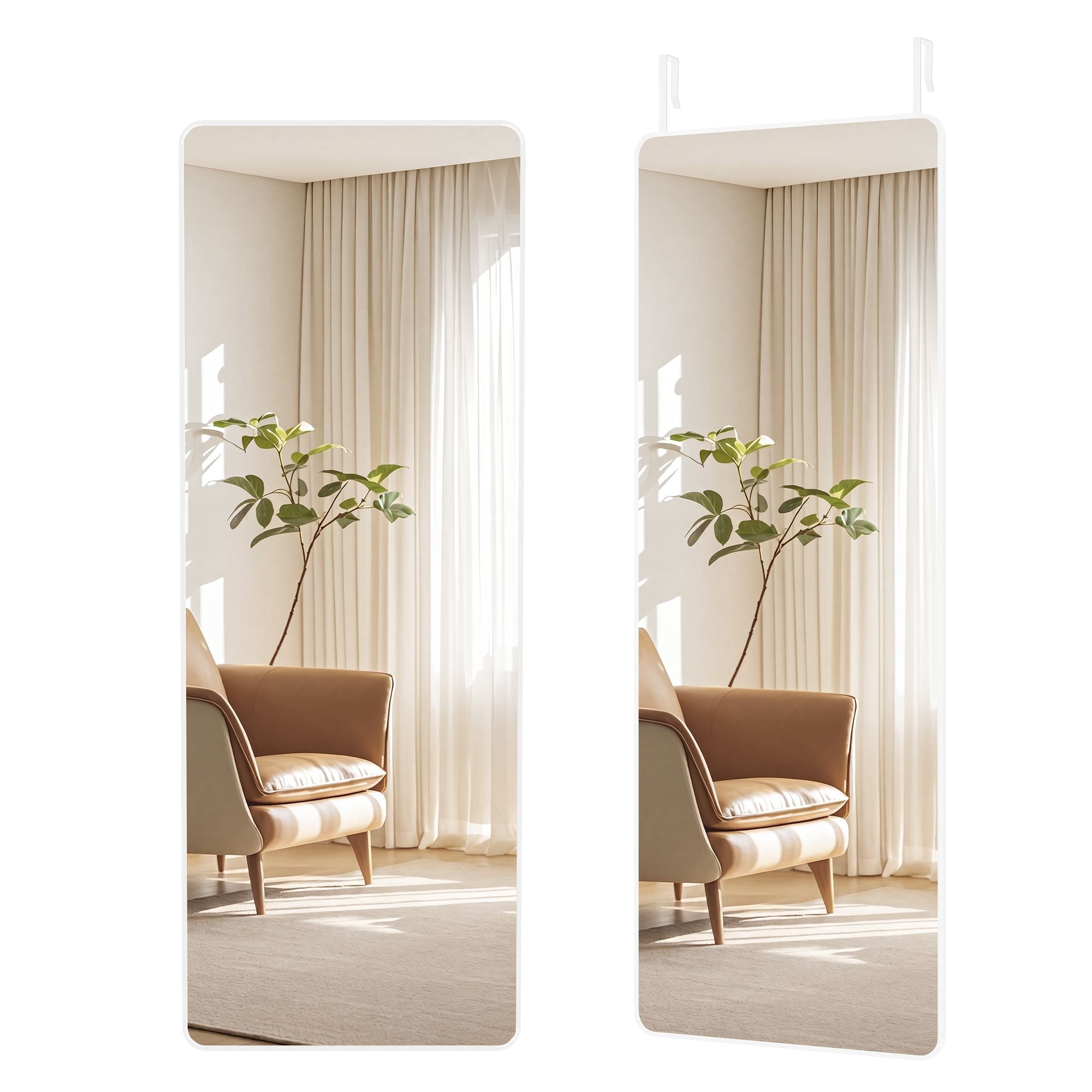 Passpiegel - Van Gehard Glas - Matwit - 120 x 40 x 1,3 cm