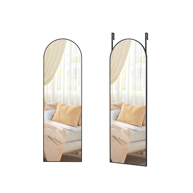 Passspiegel 120 x 40 cm gebogene Tinte schwarz schwarz