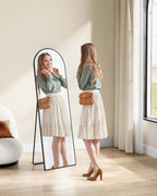 Gebogener Spiegel in voller Größe 150 x 40 cm Tinte -Black