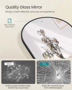 Gebogener Spiegel in voller Größe 150 x 40 cm Tinte -Black