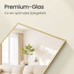 Staande spiegel - 160 x 50 cm - onbreekbaar - gouden aluminium frame - 6,9 kg