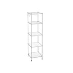 Badezimmerregal - Metallregal - 5 Regale - bis zu 100 kg steuerpflichtig - Silber