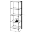 Küchenständer - Lagerregal - mit 5 Level - Metallrahmen - Schwarz