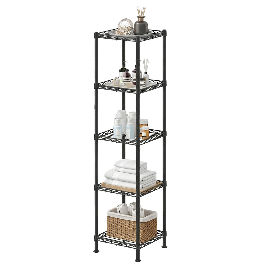 Opbergrek - Smal - Verstelbare Planken - 121 cm - Zwart