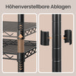 Opbergrek - Smal - Verstelbare Planken - 121 cm - Zwart