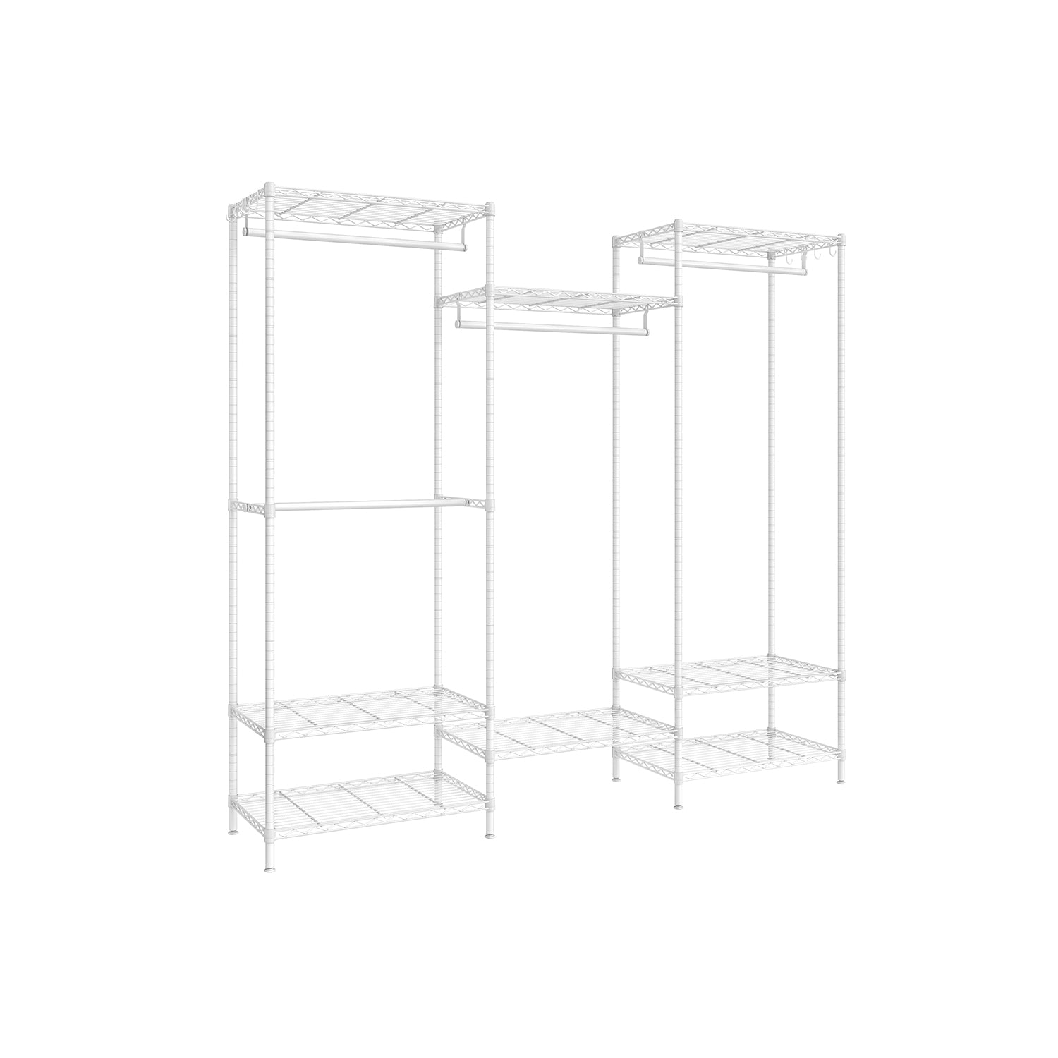 Kleiderschrank - offen - mit einstellbaren Regalen