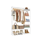 Kleidungsständer mit Regalen - 29 x 112 x 158,4 cm - Matt Schwarz - geräumig