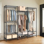 Kleiderregal, offener Kleiderschrank, Metallbedeckung