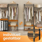 Kleiderregal, offener Kleiderschrank, Metallbedeckung