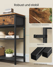 Consoletafel - 76 cm Breed - 2 Stoffen Lades - Smal - Vintage Bruin