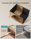 Ladekast met 6 stoffen lades - Vintage bruin - Inktzwart - Warme look