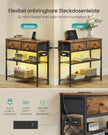 Consoletafel - 3 Laden - 2 Draadplanken - Vintage Bruin
