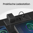 Nachtkastje - Ledverlichting - Met Oplaadstation - 2 Lades - Zwart