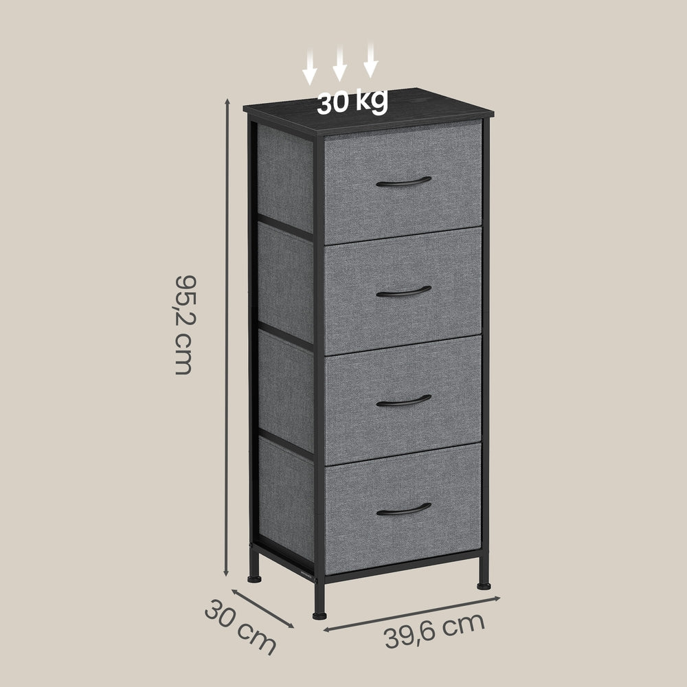 Kledingrek - Met Ophangstang en Legplanken - Zwart - 40 x