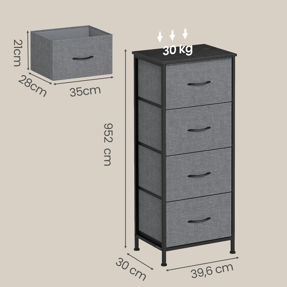 Kledingrek - Met Ophangstang en Legplanken - Zwart - 40 x
