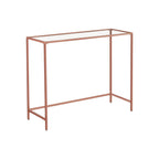 Konsolet -Tisch - Moderner Beistelltisch - Glasblatt - Goldener Rahmen
