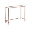 Konsolet -Tisch - Moderner Beistelltisch - Glasblatt - Goldener Rahmen