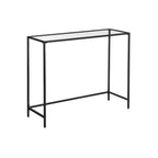 Konsolet -Tisch - Moderner Beistelltisch - Glasblatt - Goldener Rahmen