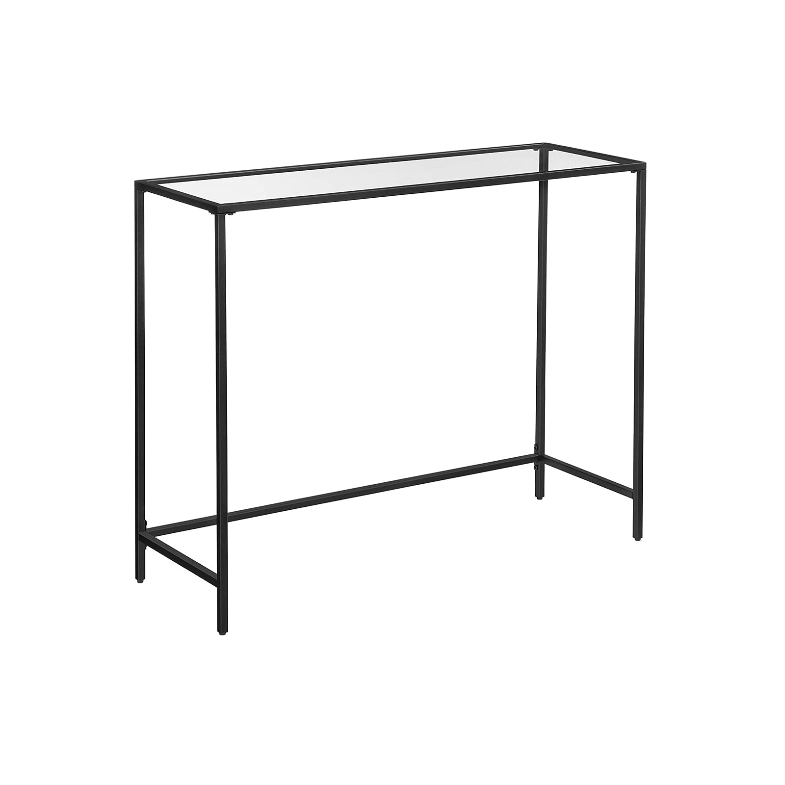 Konsolet -Tisch - Moderner Beistelltisch - Glasblatt - Goldener Rahmen