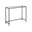 Konsolet -Tisch - Moderner Beistelltisch - Glasblatt - Goldener Rahmen