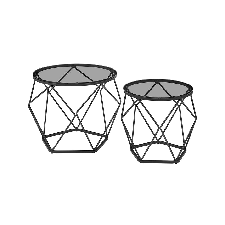 Wohnzimmertisch - 2 - modern - Leigrijs & Ink -Zwart