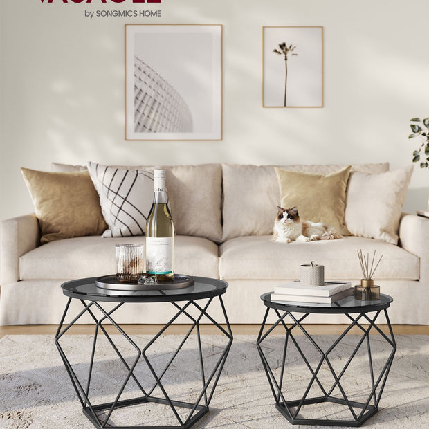 Wohnzimmertisch - 2 - modern - Leigrijs & Ink -Zwart