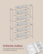 Badezimmerregal - geschmittertes Glas - transparent - Metallic Gold