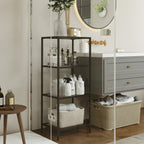 4-layeres Regal aus temperiertem Glas Badezimmerregal-Badezimmerregal