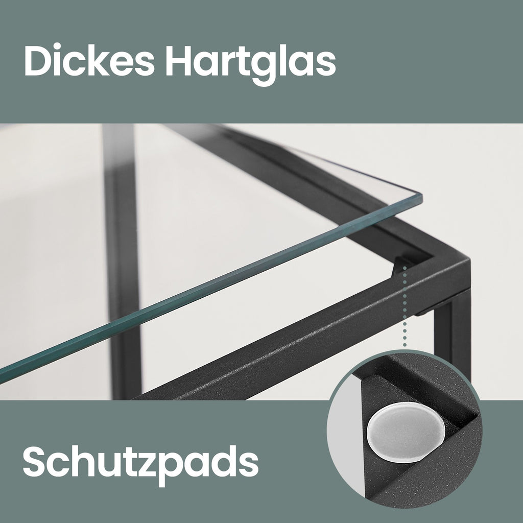 4-layeres Regal aus temperiertem Glas Badezimmerregal-Badezimmerregal