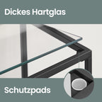 4-layeres Regal aus temperiertem Glas Badezimmerregal-Badezimmerregal