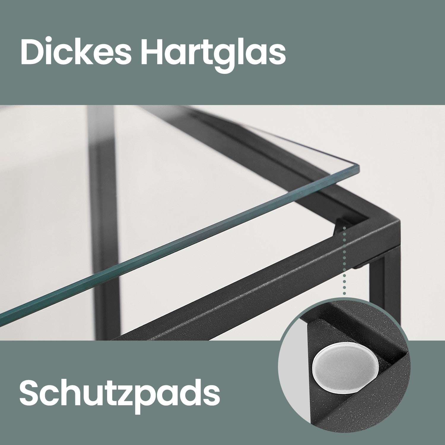 4-layeres Regal aus temperiertem Glas Badezimmerregal-Badezimmerregal