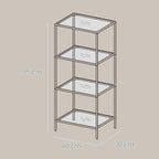 4-layeres Regal aus temperiertem Glas Badezimmerregal-Badezimmerregal
