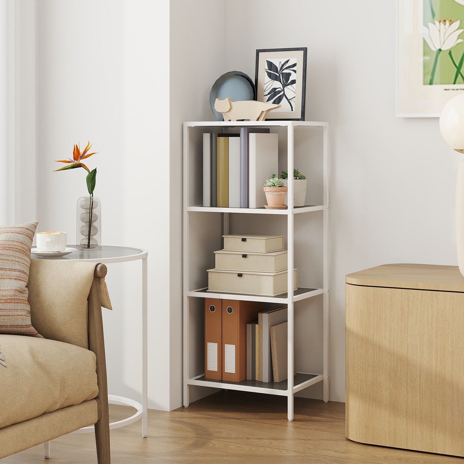 4-layeres Regal aus temperiertem Glas Badezimmerregal-Badezimmerregal