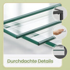 5-layer-Glasregal, Bücherregal, Aufbewahrungsbrett
