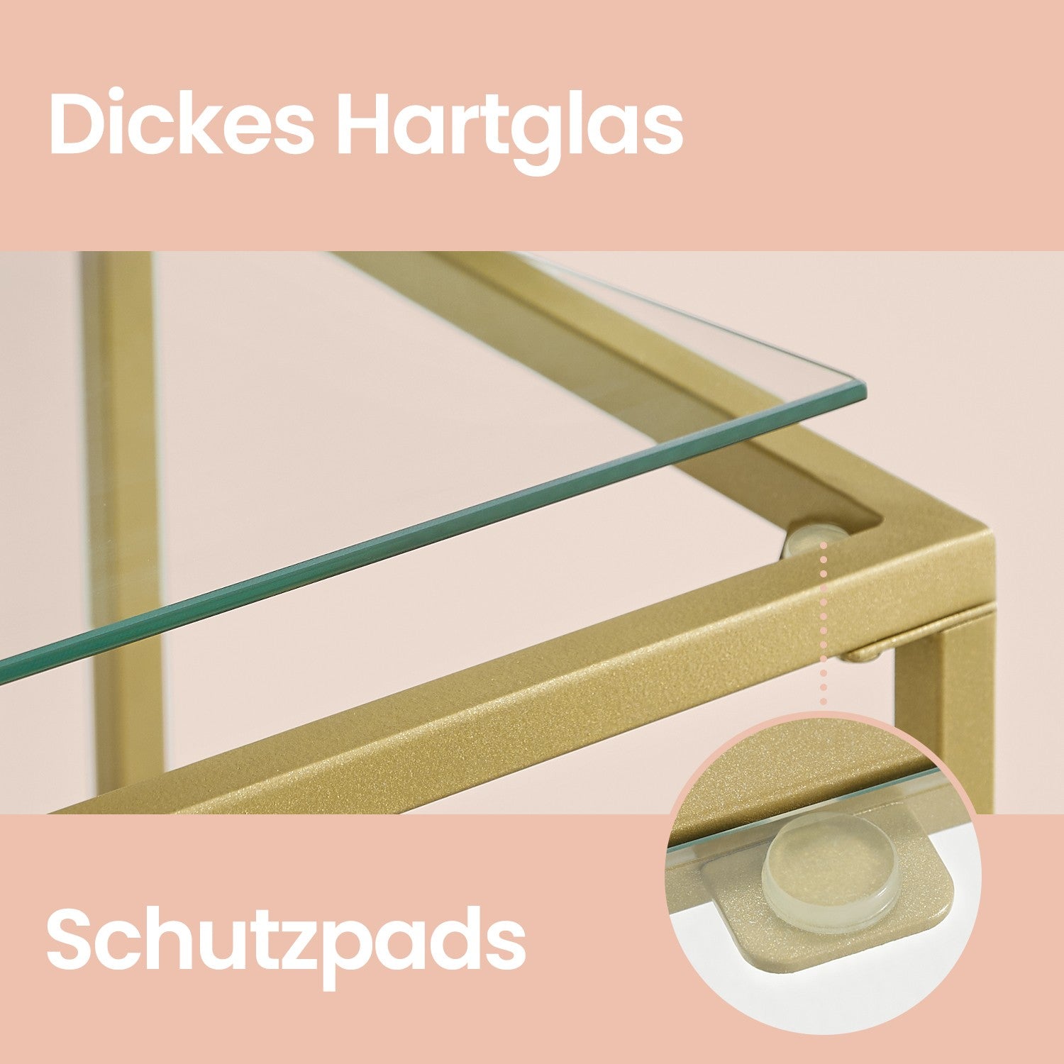 Schwanzglas Beistelltisch, Konsoletentisch, Couchtisch