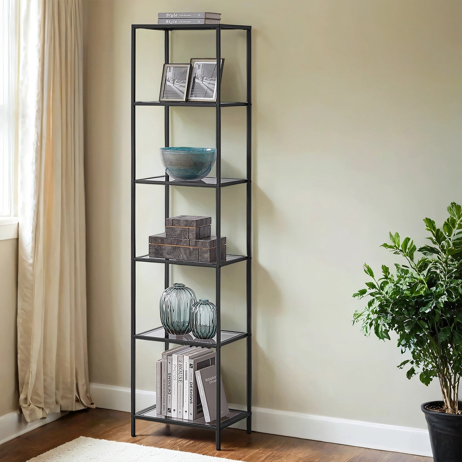 6-layeres Regal aus temperiertem Glas Badezimmerregal-Badezimmerregal