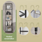 6-layeres Regal aus temperiertem Glas Badezimmerregal-Badezimmerregal