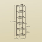 6-layeres Regal aus temperiertem Glas Badezimmerregal-Badezimmerregal