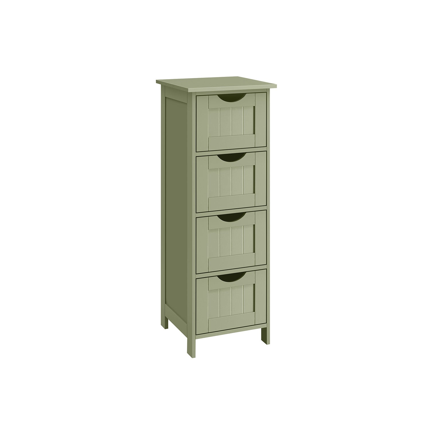 Badezimmerschrank - 4 Schubladen - 30 × 30 × 82 cm - Laurelgrün
