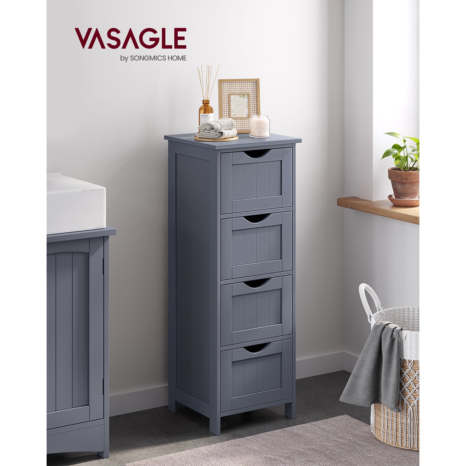 Seitenschrank - mit 4 Schubladen