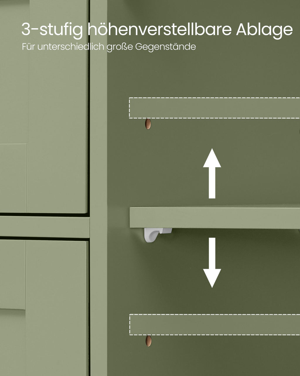 Badezimmerschrank - 4 Schubladen - 30 × 55 × 82 cm - Waldgrün
