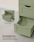 Badezimmerschrank - 4 Schubladen - 30 × 55 × 82 cm - Waldgrün