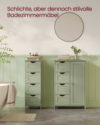 Badezimmerschrank - 4 Schubladen - 30 × 55 × 82 cm - Waldgrün