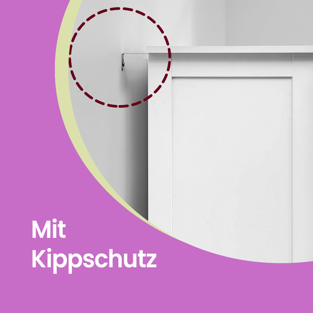 Badezimmerschrank mit 4 Schubladen - kompakt - weiß - Beepercase
